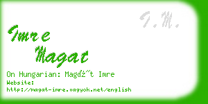 imre magat business card